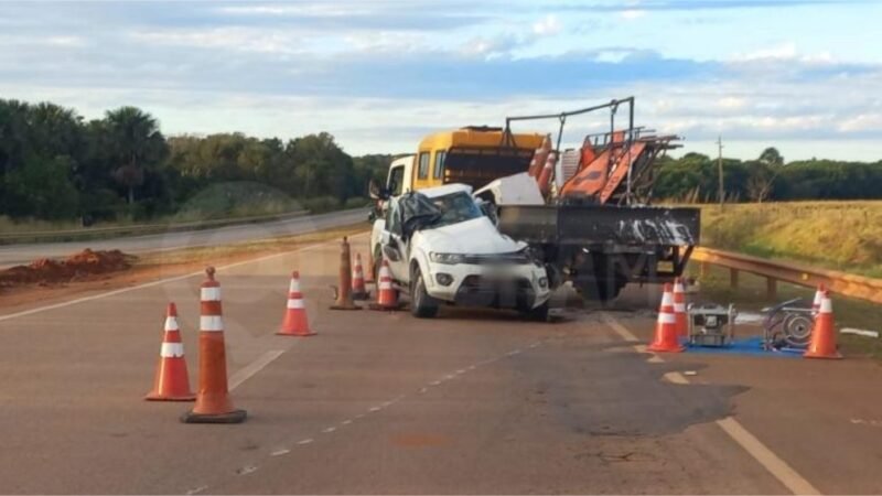 Motorista de Campo Grande morre em colisão com veículo que fazia manutenção da BR-163