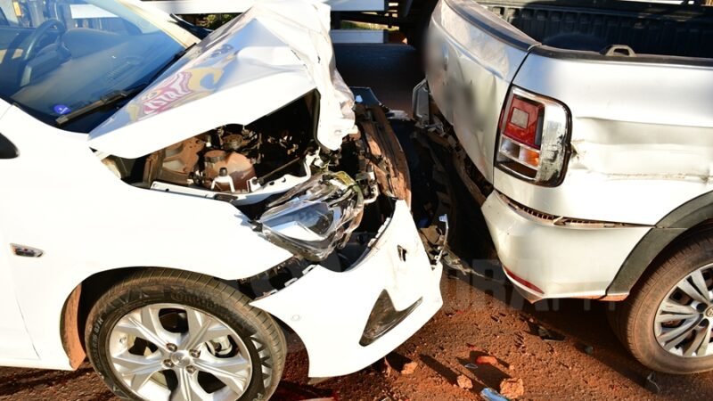 Homem de 53 anos fica ferido após engavetamento no viaduto de Rondonópolis