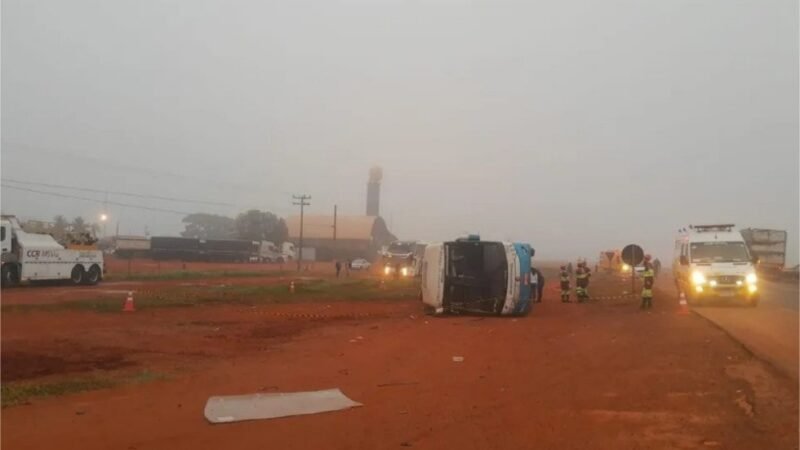 Mulher de 74 anos morre em acidente com ônibus que saiu de MT; outros 27 ficaram feridos
