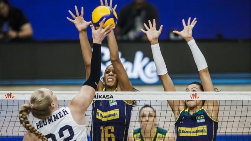 Brasil não esboça reação e cai para os Estados Unidos na Liga