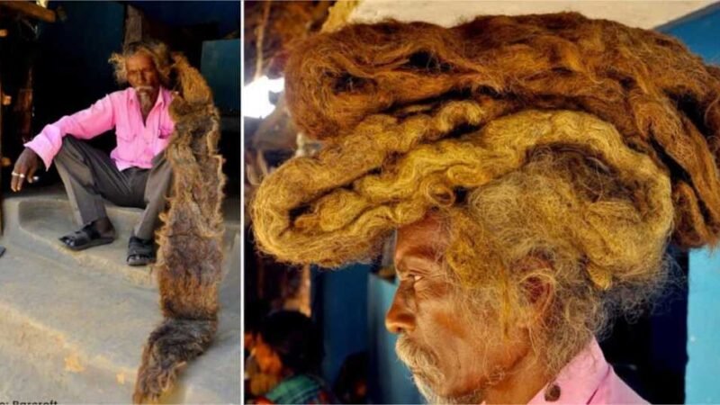 Homem ficou 40 anos sem lavar os cabelos