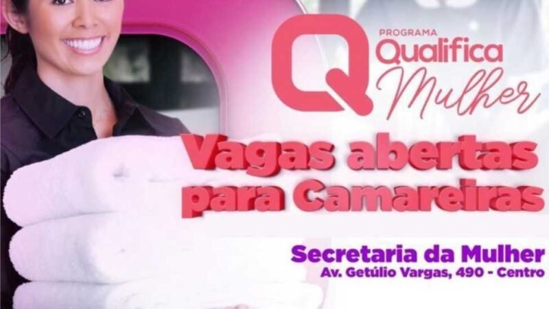 Qualifica Mulher: Inscrições para o curso de Hotelaria seguem até o dia 19 de julho