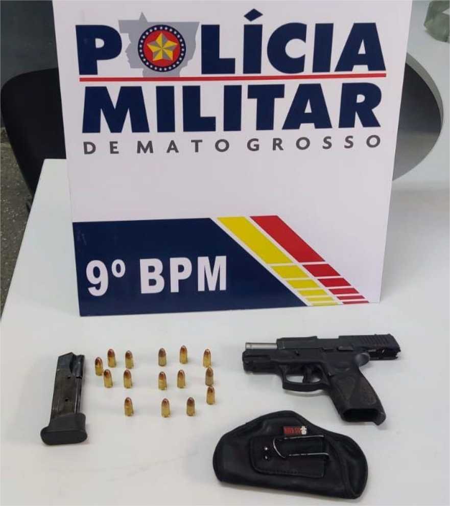 Homem é preso pela Polícia Militar por porte ilegal de arma em Cuiabá