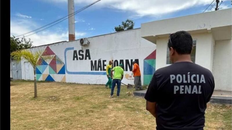 Reeducandos da PCE fazem limpeza e revitalização de espaços da Casa Mãe Joana