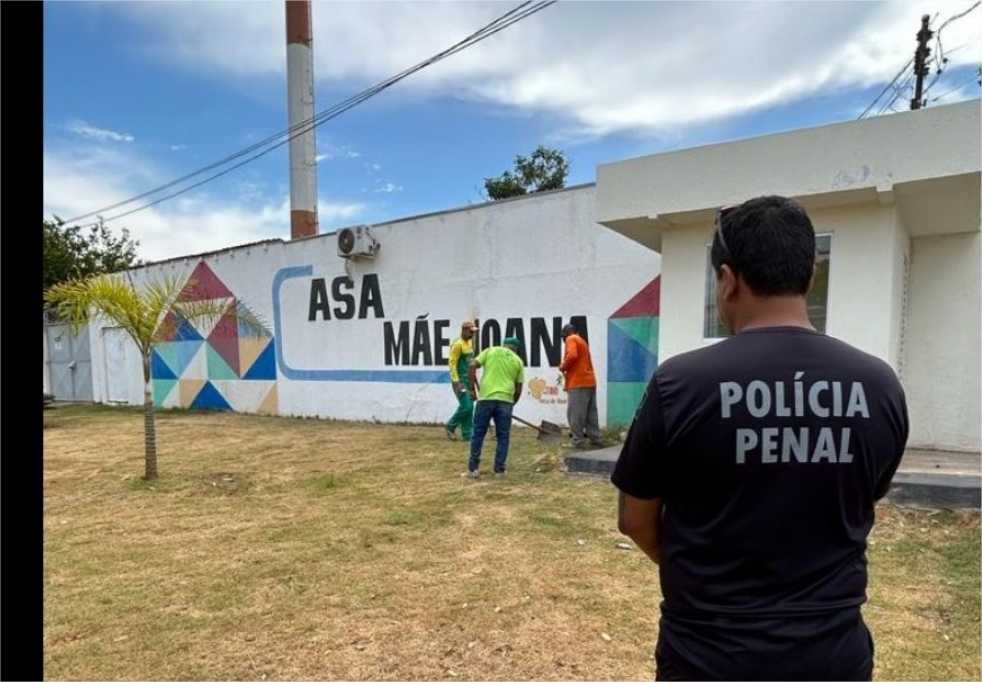 Reeducandos da PCE fazem limpeza e revitalização de espaços da Casa Mãe Joana