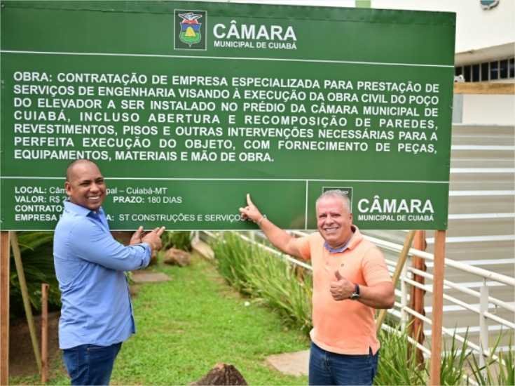 Chico e Juca lançam obras de instalação do elevador que dará acesso às galerias do Plenário