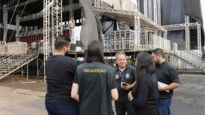 Crea-MT e Cau-MT fiscalizam estruturas de shows nacionais em Cuiabá e baixada