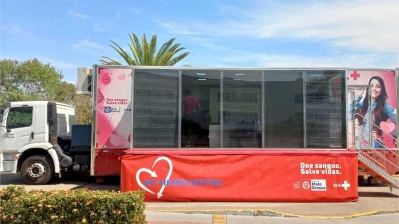 Unidade móvel do MT Hemocentro recebe doações de sangue na Assembleia Legislativa