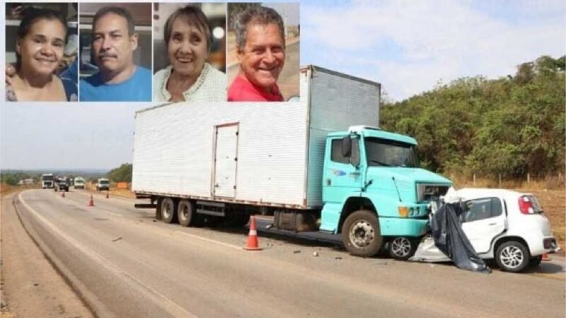 Vítimas de colisão frontal entre carro e caminhão na BR-163 são identificadas