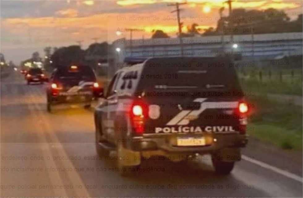 Autor de homicídio no Acre tem prisão cumprida pela Polícia Civil em Cáceres