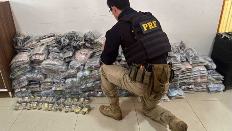 Fiscalizaçãoda da PRF Resulta na Apreensão de Mercadorias Irregulares em Ônibus na BR 174, Comodoro/MT