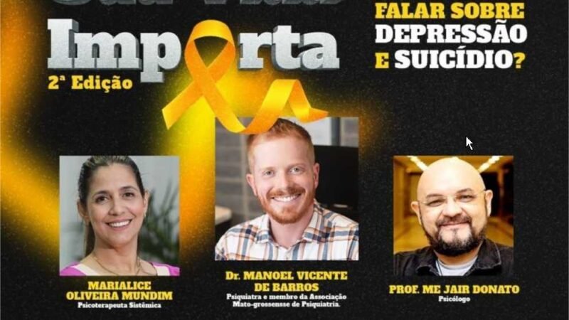 Prefeitura convida população para participar do 2º Encontro Municipal ‘Sua Vida Importa’ que acontece nesta quarta-feira (13)