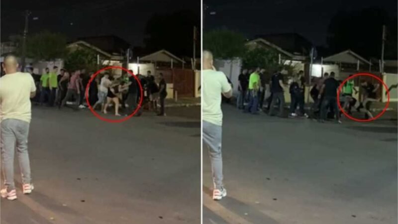 Briga generalizada tem mulher agredida e disparo para o alto