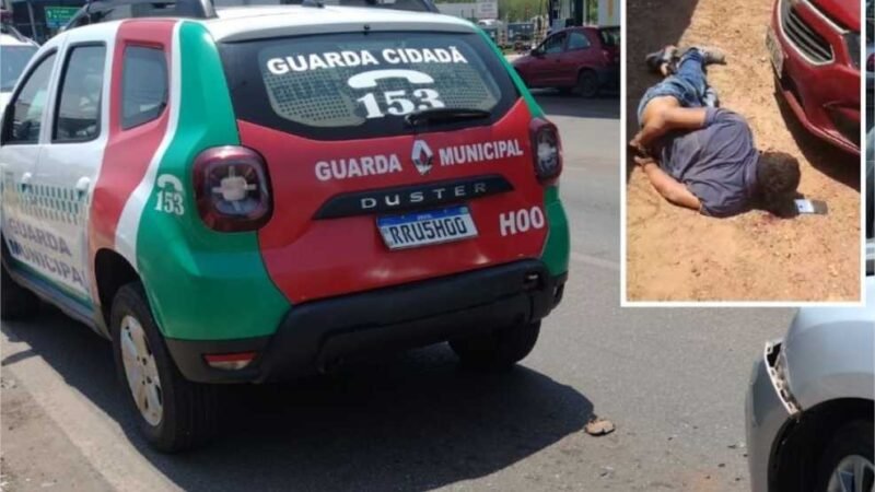 Tentativa de roubo termina com troca de tiros e suspeito agredido