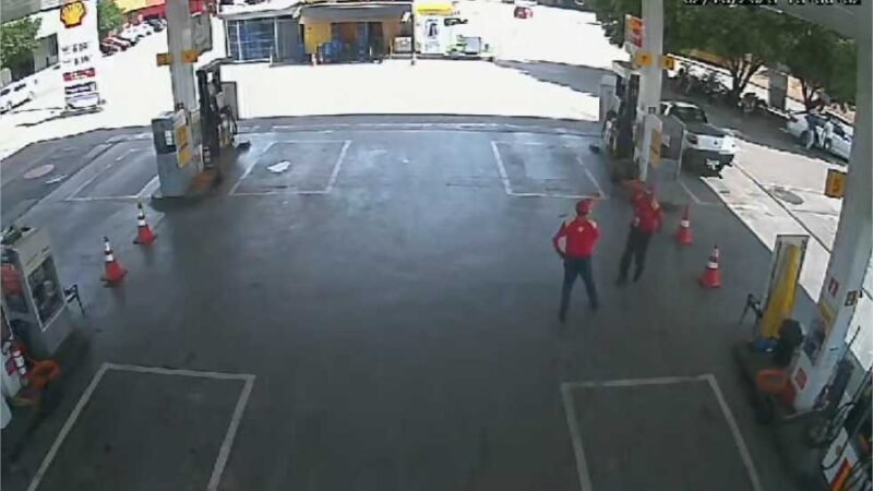 Bandidos roubam R$ 80 mil de posto gasolina em Várzea Grande; um funcionário foi baleado