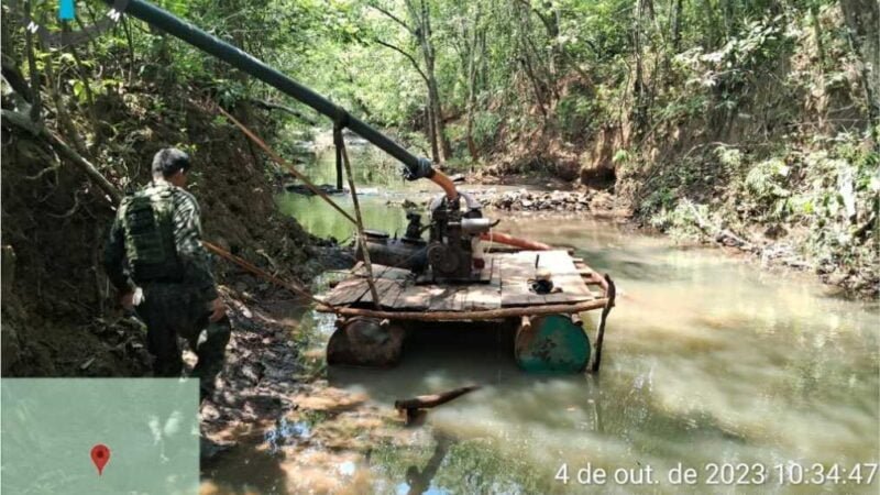 Sema-MT desmonta garimpo ilegal na nascente do Rio Paraguai