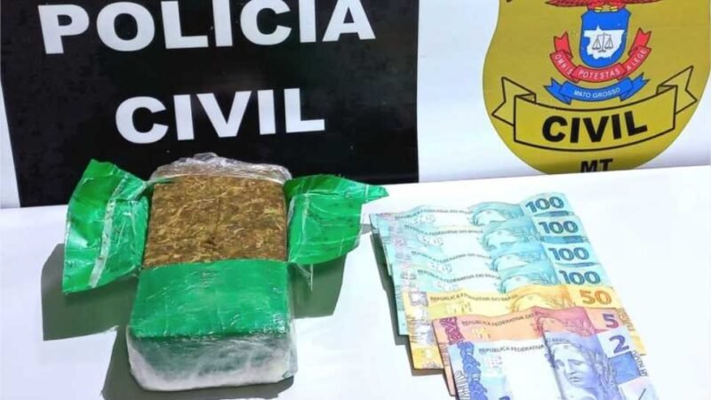 Traficante é detido com droga que seria comercializada em MT