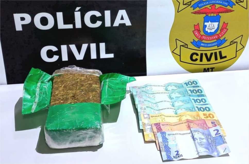 Traficante é detido com droga que seria comercializada em MT