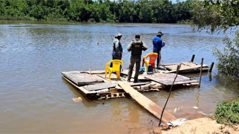 Sema aplica multa de R$ 10 mil e apreende pescado, redes e tarrafas durante fiscalização