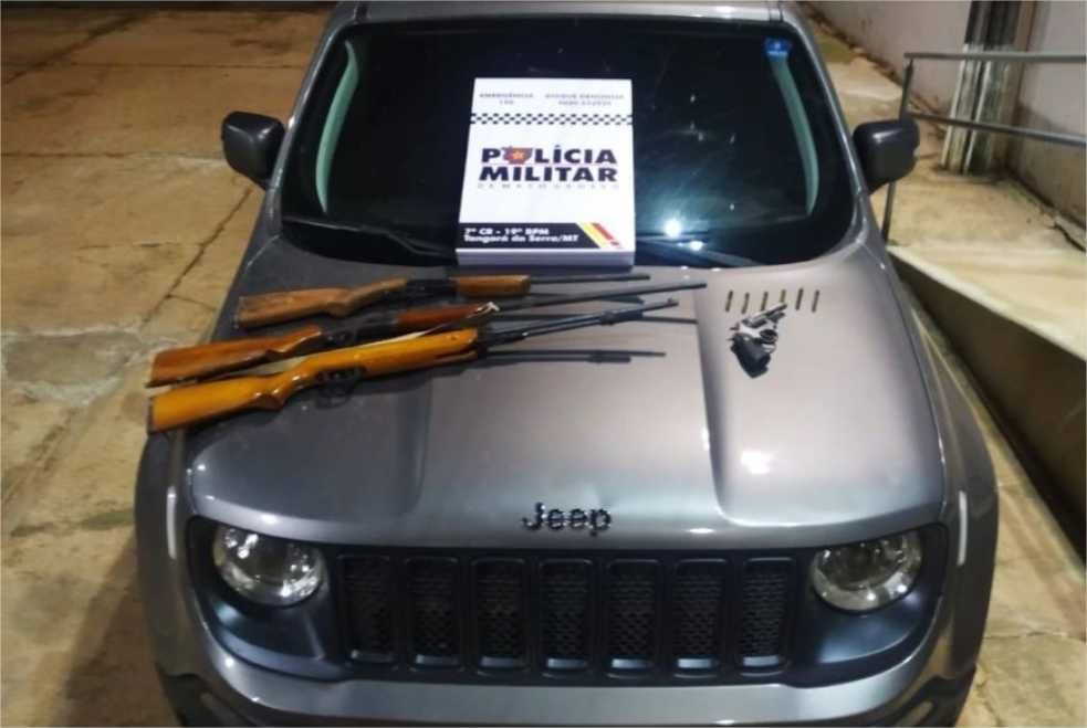 PM prende seis homens e apreende cinco armas de fogo em Tangará