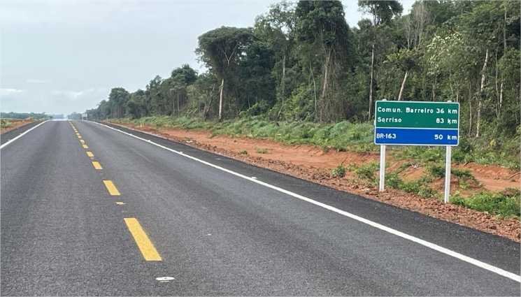 Governo de MT finaliza 57 km de asfalto na região Norte; obra facilita o escoamento da produção de grãos