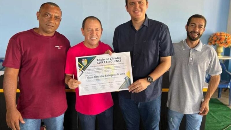 Thiago Silva recebe o título de cidadão guiratinguense e destaca ações para o município