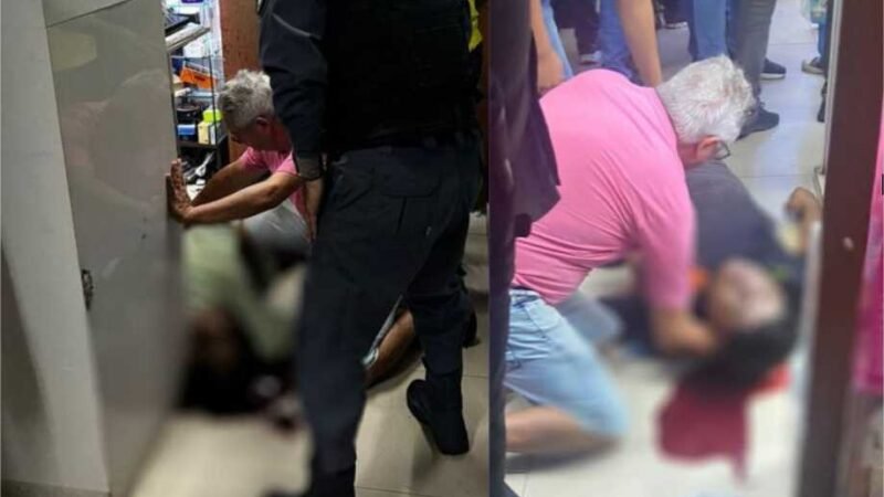 Homens são alvos de disparos na cabeça dentro do Shopping Popular de Cuiabá; veja vídeo