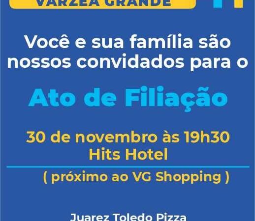 União Brasil de Várzea Grande realiza evento e quer chegar e 7 mil filiados