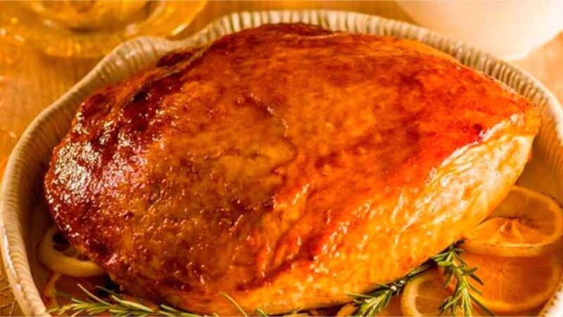 Pernil assado no vinho branco