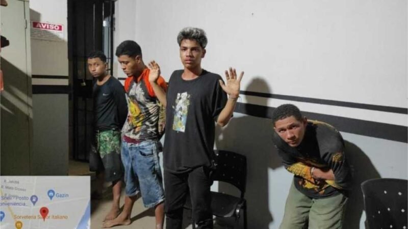 Quatro homens são presos em tentativa de roubo à agência do Banco do Brasil; veja vídeo