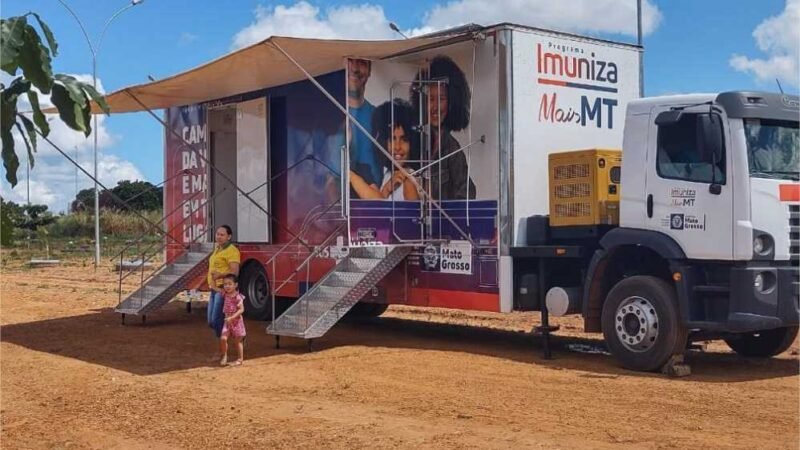 Unidades móveis da Secretaria de Saúde de MT aplicaram 46,7 mil vacinas desde que começaram a percorrer o Estado