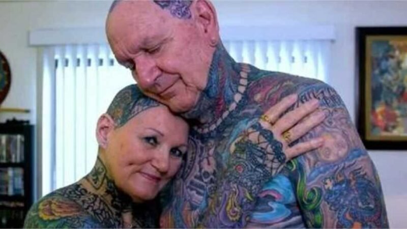 Casal idoso conquista recorde mundial de tatuagens; cada um tem mais de 97% do corpo tatuado