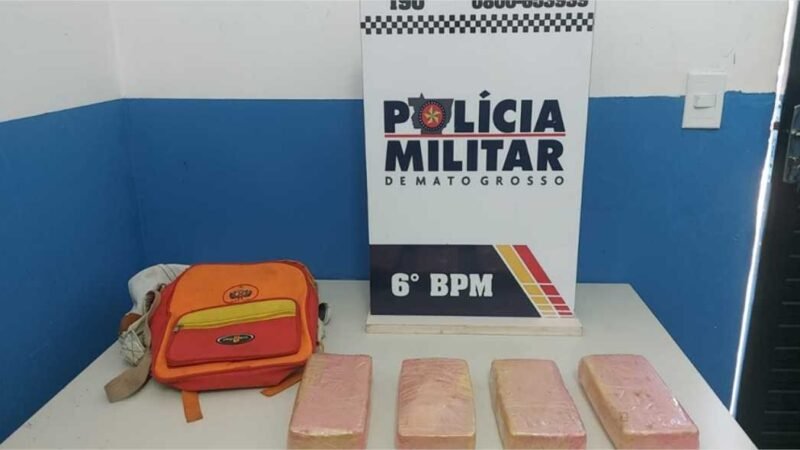 Homem é preso com quatro tabletes de pasta base de cocaína