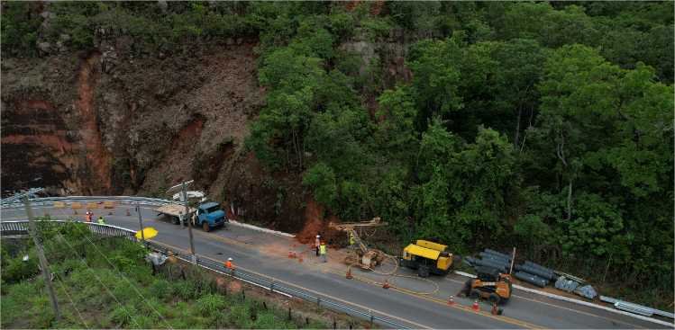 Sinfra inicia trabalho para implantação de telas de contenção na região do Portão do Inferno