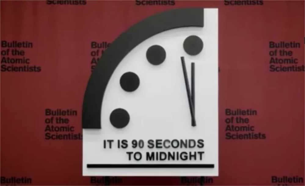 Relógio do Juízo Final marca 90 segundos para o fim do mundo