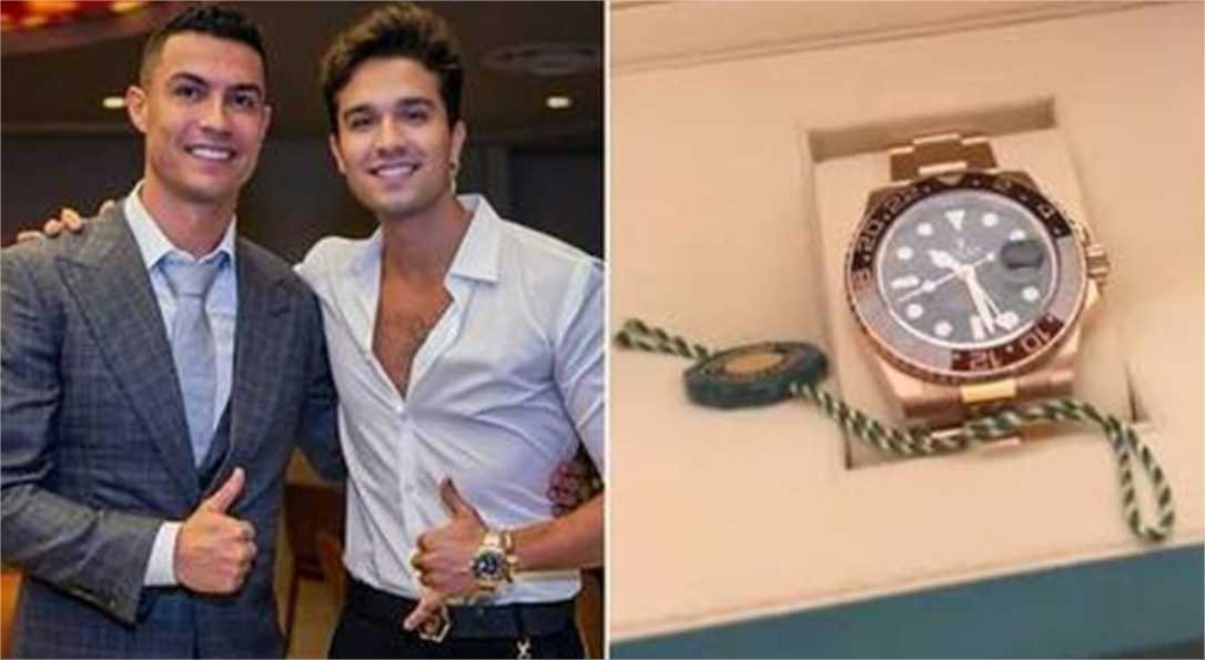 Luan Santana faz show para família de Cristiano Ronaldo e ganha relógio de mais de R$ 400 mil