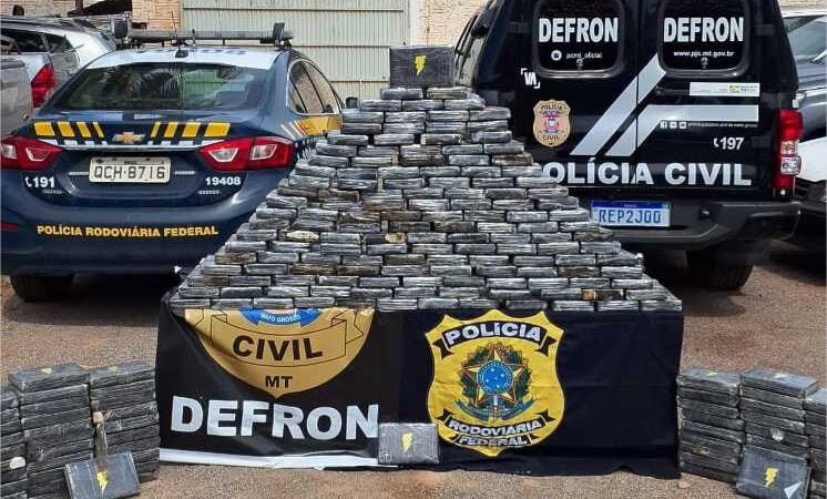Forças de segurança apreendem 215 quilos de cloridrato de cocaína na fronteira de MT com a Bolívia