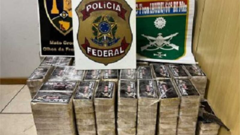 PF e Gefron apreendem quase 500 quilos de cocaína em região de fronteira