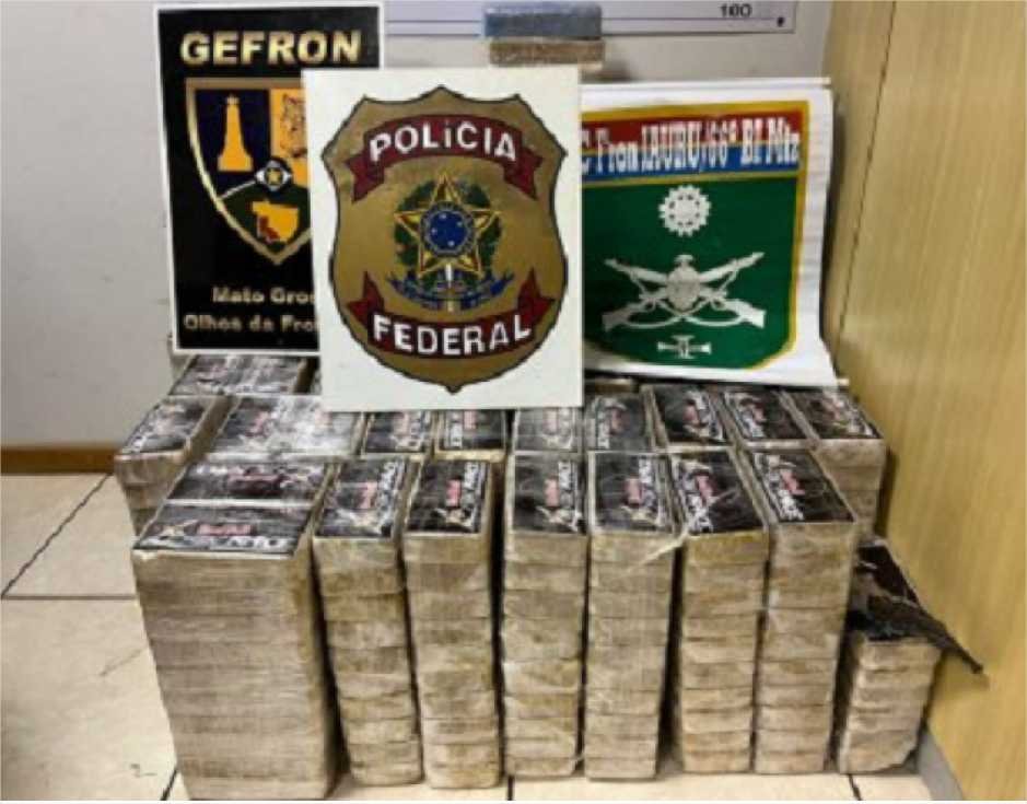 PF e Gefron apreendem quase 500 quilos de cocaína em região de fronteira