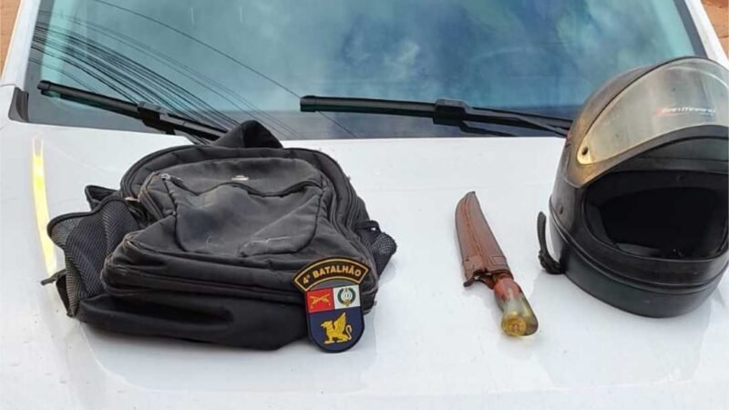 Polícia Militar recupera caminhonete e prende suspeito por roubo após perseguição
