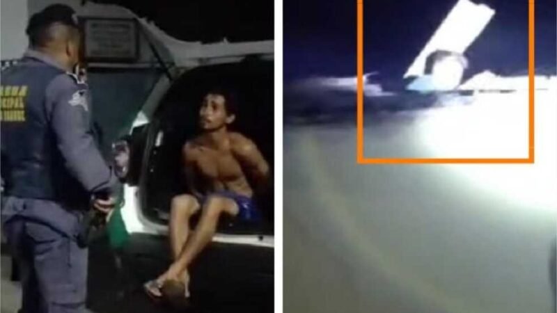 Trio acusado de matar jovem é preso enterrando corpo; suspeito tentou fugir pelo telhado