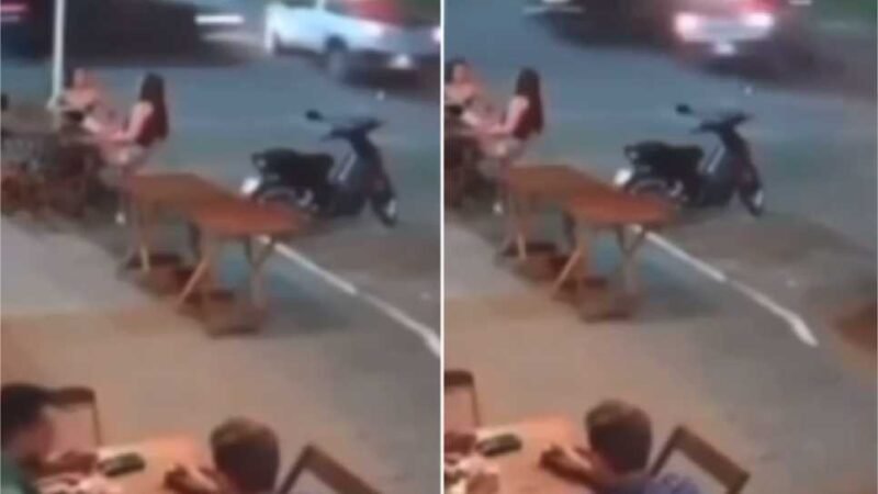 Câmera filma violenta colisão entre 2 carros em esquina em MT