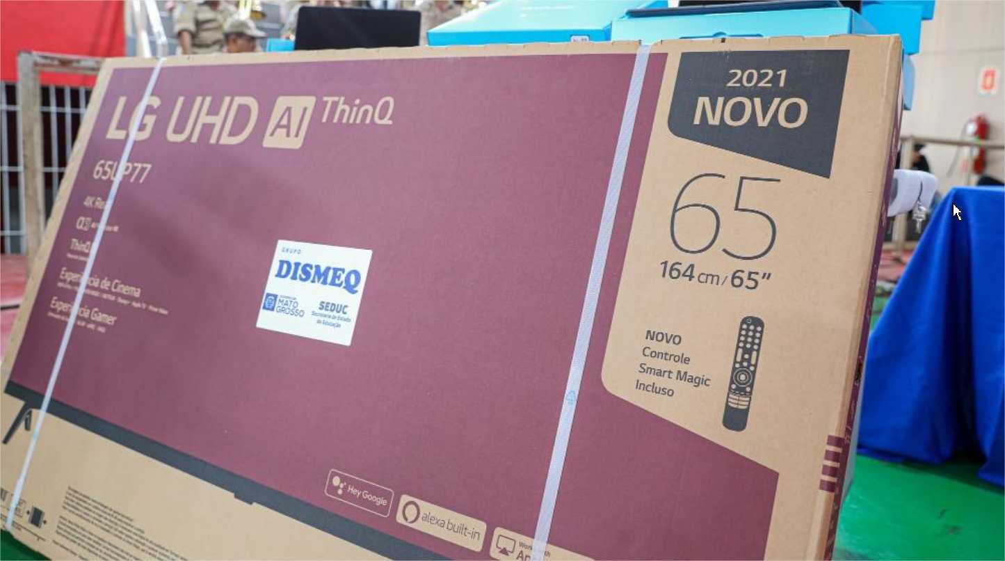 Seduc entrega à Segurança Pública 107 TVs para equipar salas de aula no sistema prisional