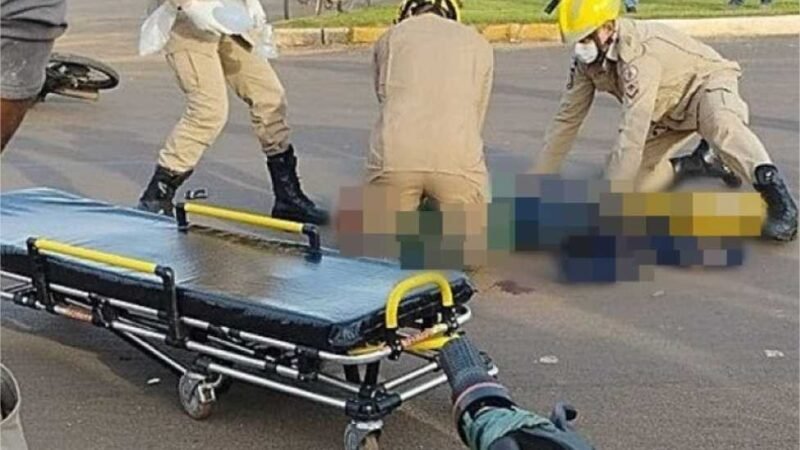 Moto é atingida por carro e idoso morre em avenida de MT