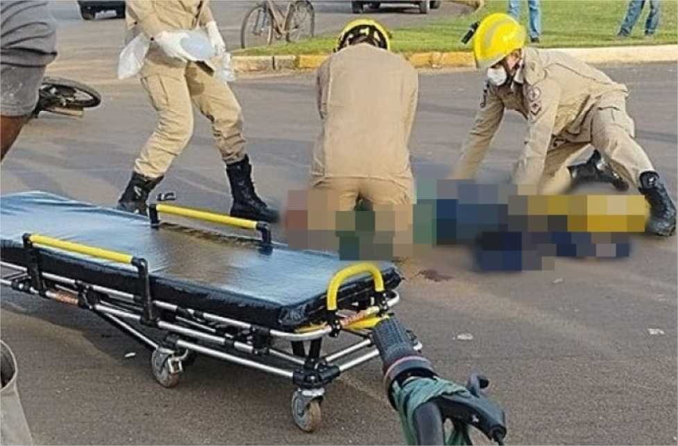 Moto é atingida por carro e idoso morre em avenida de MT