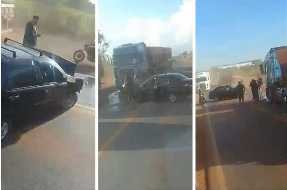 Motorista fica ferido após bater carro em carreta na Imigrantes