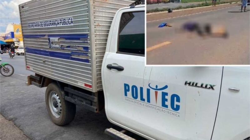 Casal em moto é atropelado por caminhão e morre na BR-153