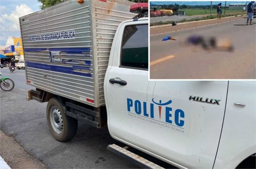 Casal em moto é atropelado por caminhão e morre na BR-153