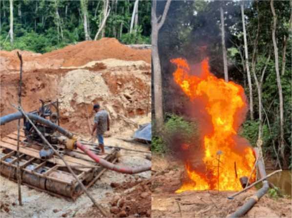 PF prende 18 garimpeiros durante trabalhos de combate à extração ilegal de ouro