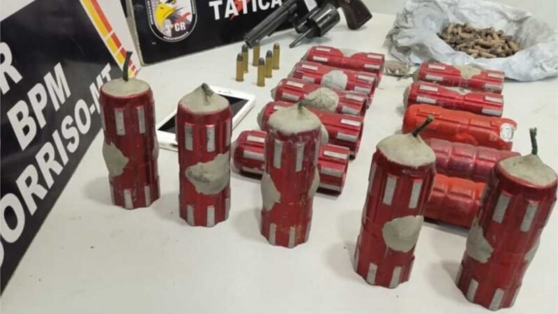 Polícia flagra jovem com granadas, armas e drogas em Sorriso
